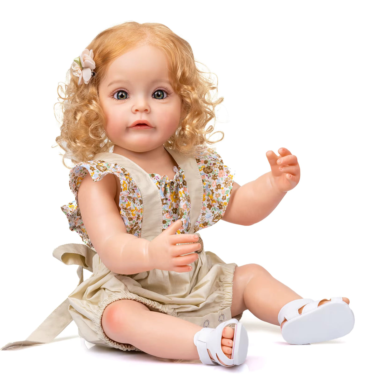 Lalka Reborn Sue-Sue 55 cm – silikonowa lalka niemowlęca z ręcznie wszczepianymi włosami