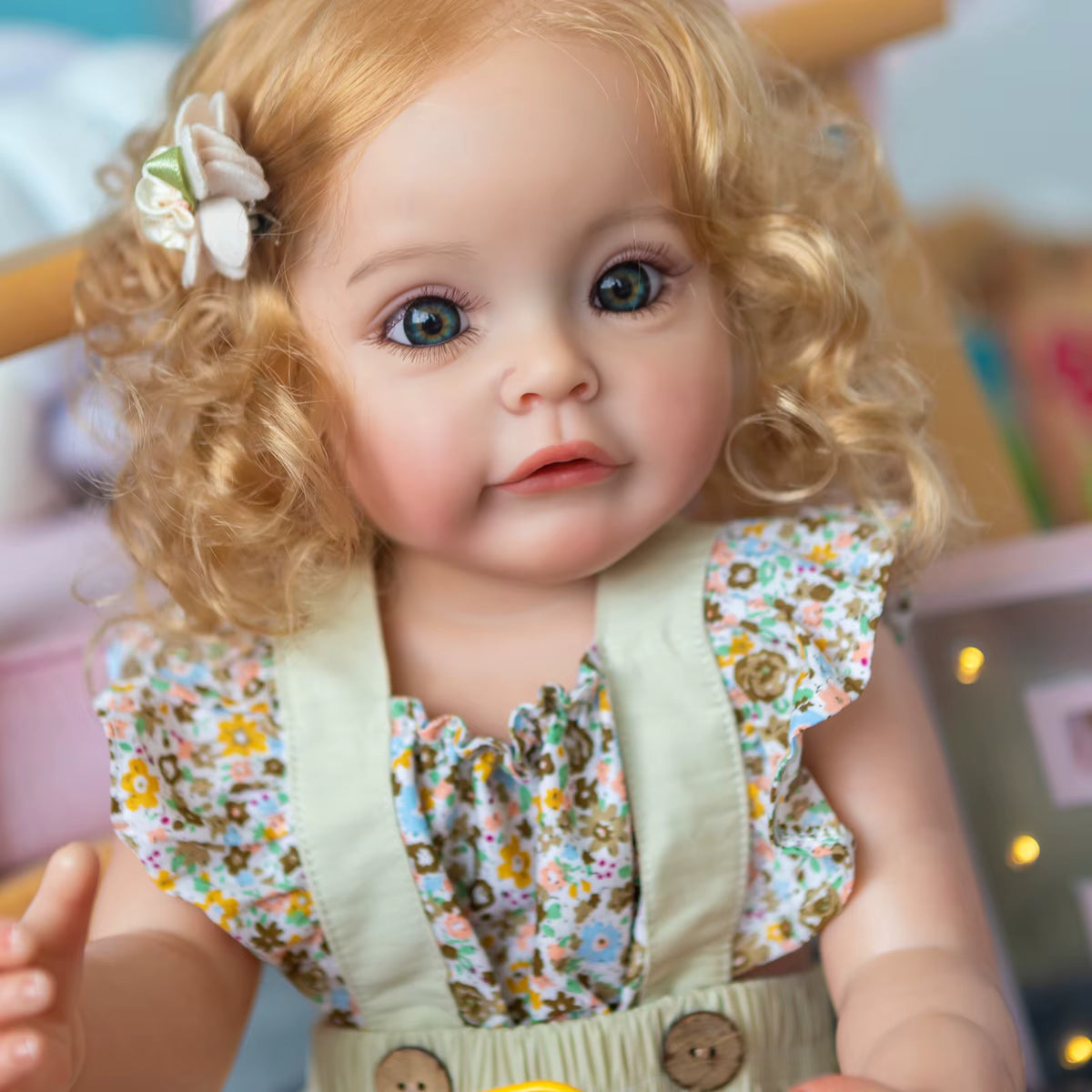 Lalka Reborn Sue-Sue 55 cm – silikonowa lalka niemowlęca z ręcznie wszczepianymi włosami