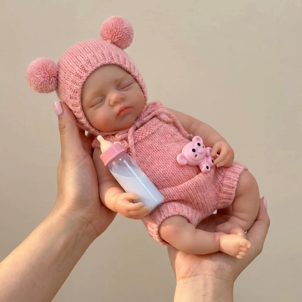 Lalka Reborn Iris 30 cm – miękka lalka niemowlęca z pełnego silikonu