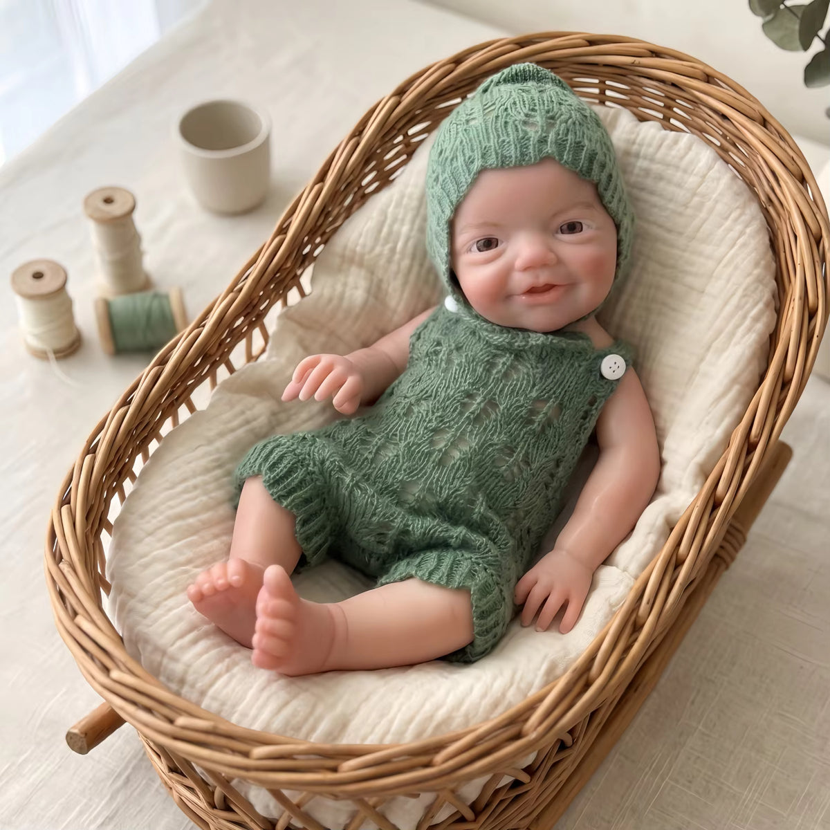 Charlie 32–33 cm – realistyczny chłopiec reborn z pełnego silikonu