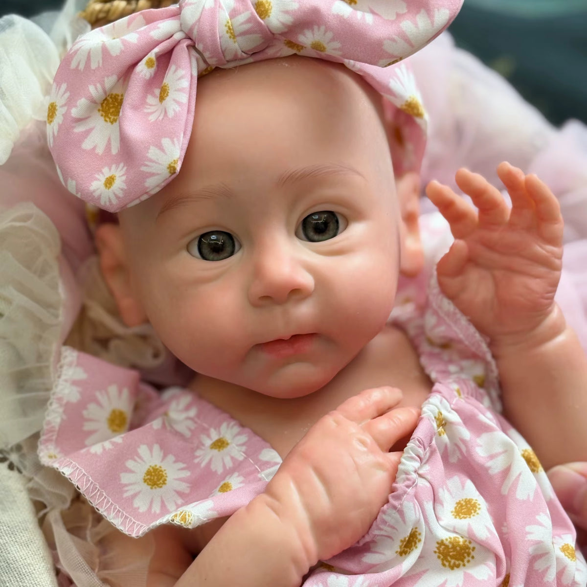 Lalka Reborn Sofia 45 cm – realistyczna dziewczynka z otwartymi ustami