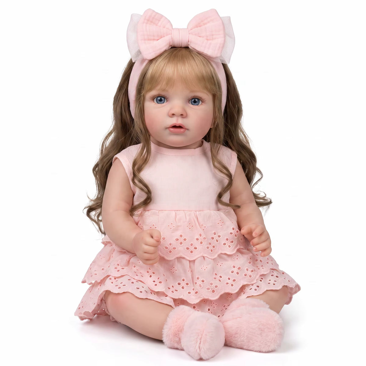 Lalka Reborn Missy 52 cm – realistyczna dziewczynka z miękkim materiałowym korpusem
