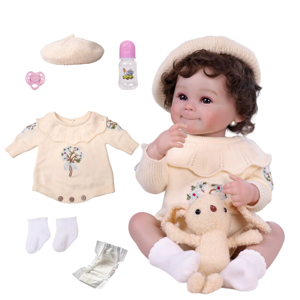 Lalka Reborn Camri 50 cm – realistyczna dziewczynka z pełnego silikonu winylowego