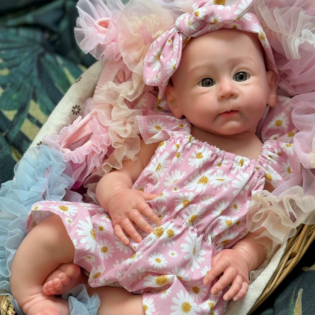 Lalka Reborn Sofia 45 cm – realistyczna dziewczynka z otwartymi ustami