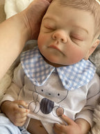 Lalka Reborn 48 cm – realistyczny chłopiec z pełnego miękkiego winylu