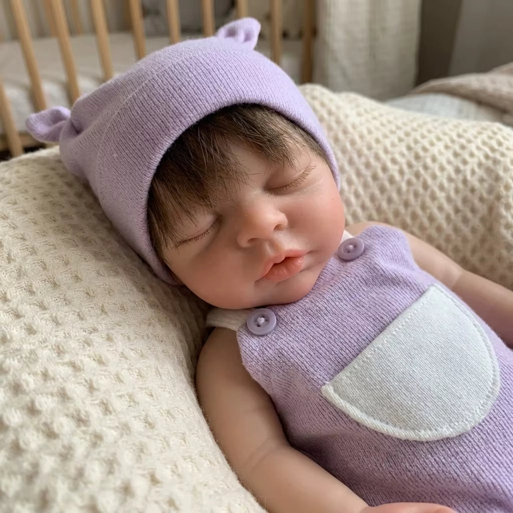 Bliźniacze Lalki Reborn 33 cm – niemowlę z otwartymi i zamkniętymi oczami