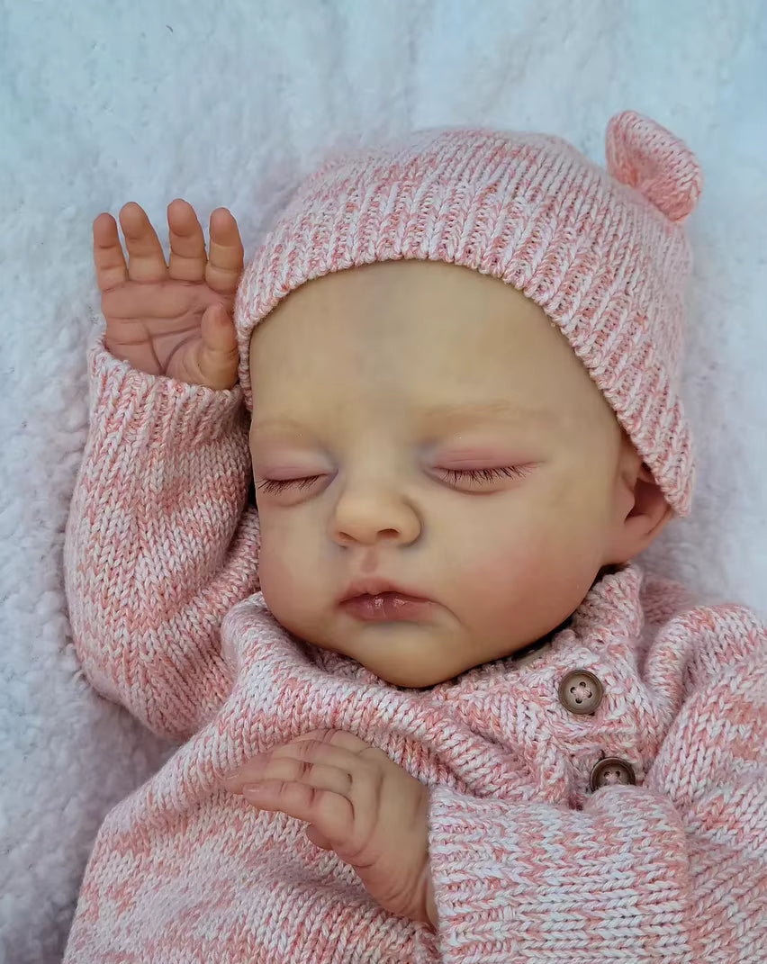 Lalki Reborn Lily i Irys 48 cm – realistyczne bliźniaczki z miękkim materiałowym korpusem