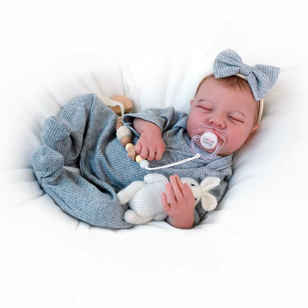 Lalka Reborn Levi 45 cm – realistyczna śpiąca dziewczynka