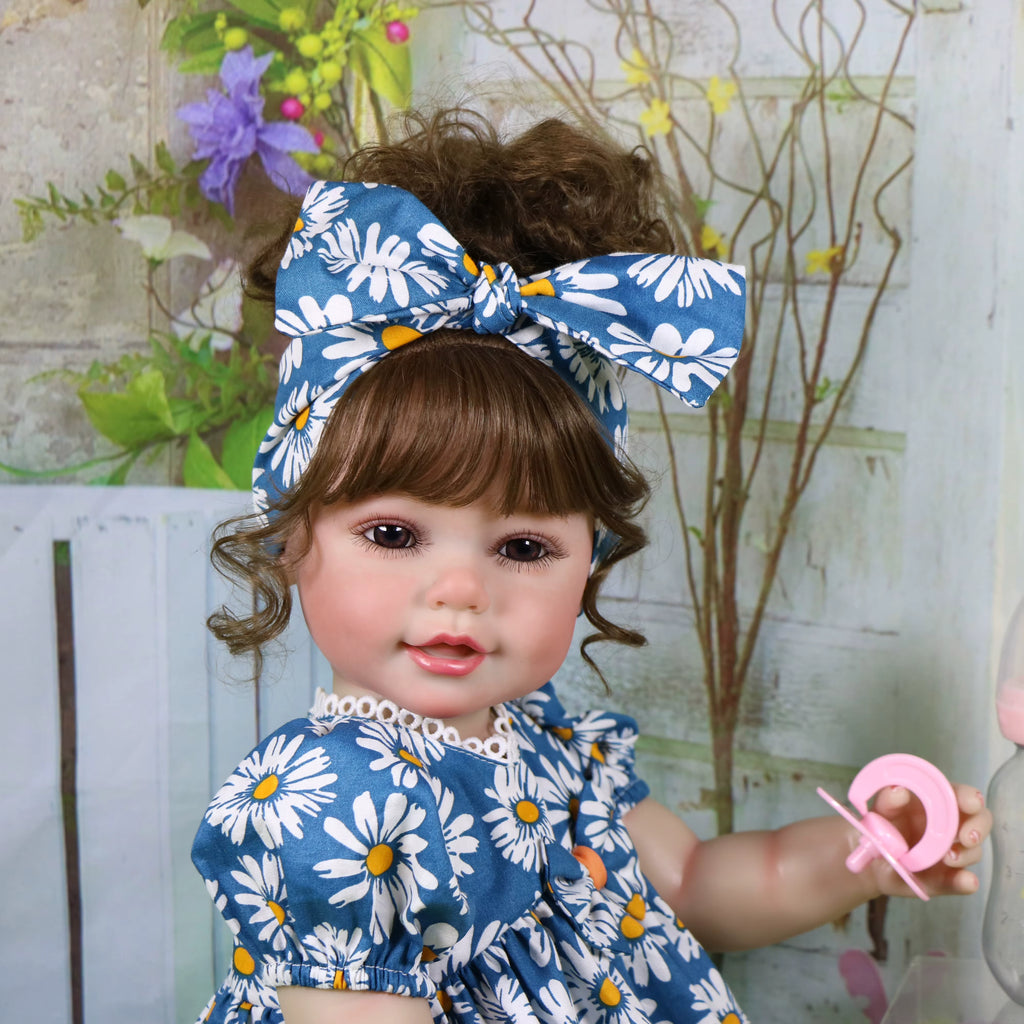 Daisy 56 cm – realistyczna lalka reborn z miękkiego winylu