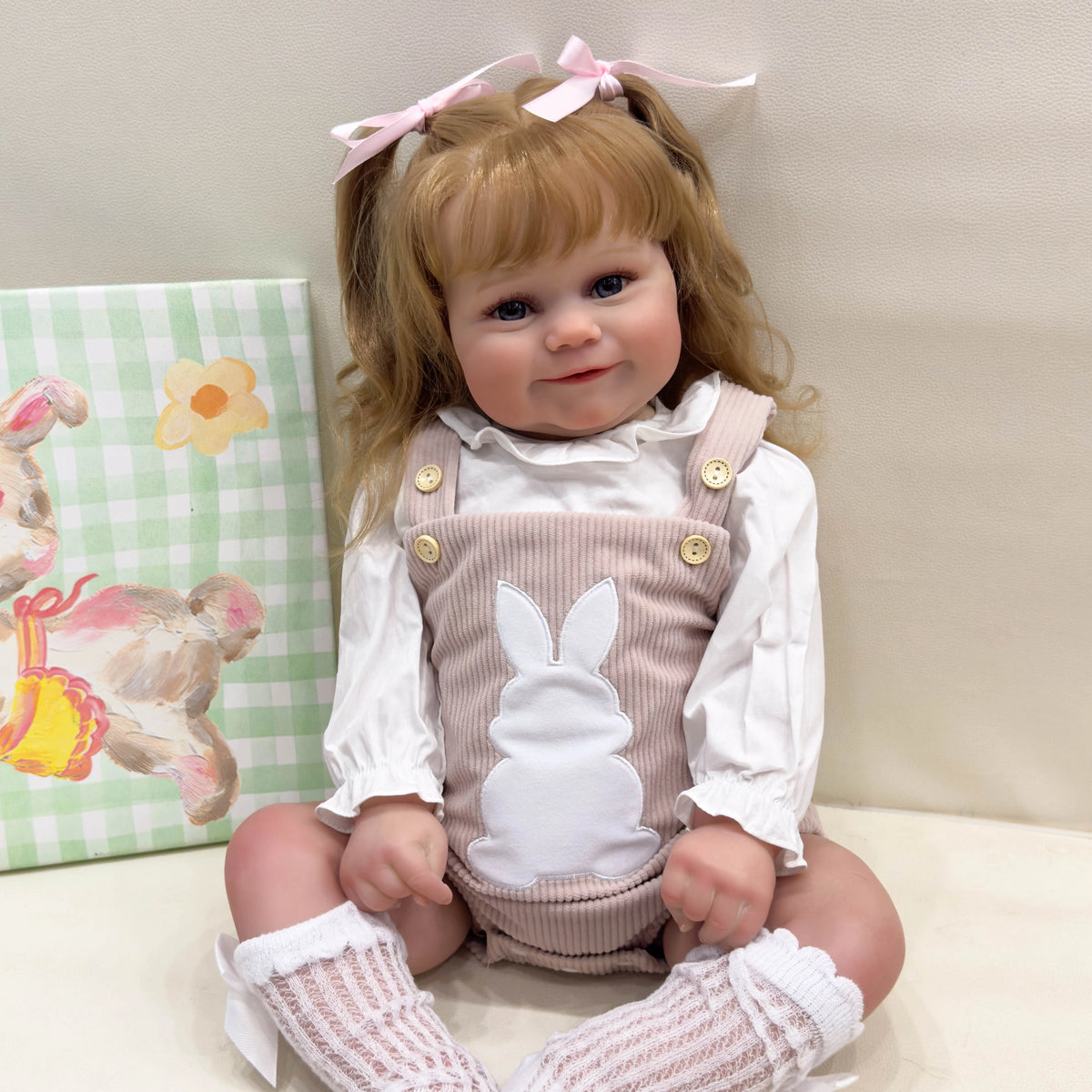 Lalka Reborn Maddie 60 cm – realistyczna dziewczynka z miękkim materiałowym korpusem