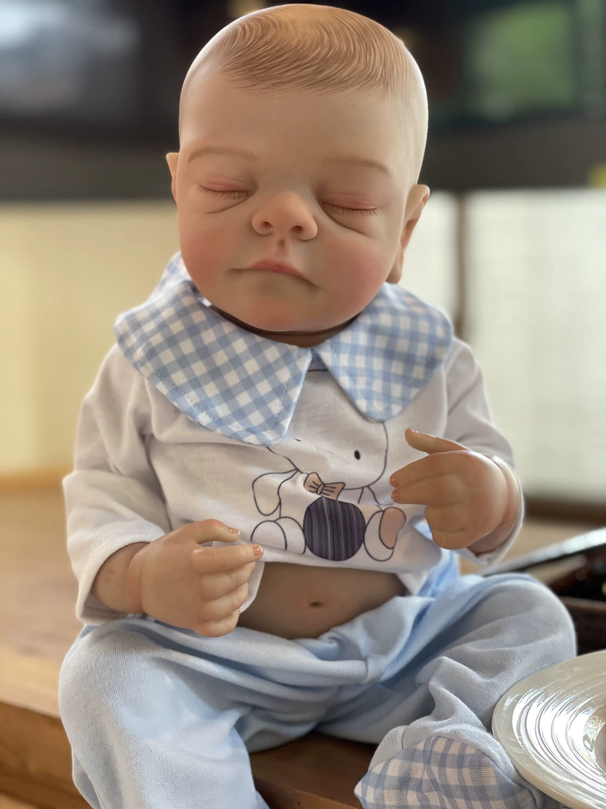 Lalka Reborn 48 cm – realistyczny chłopiec z pełnego miękkiego winylu