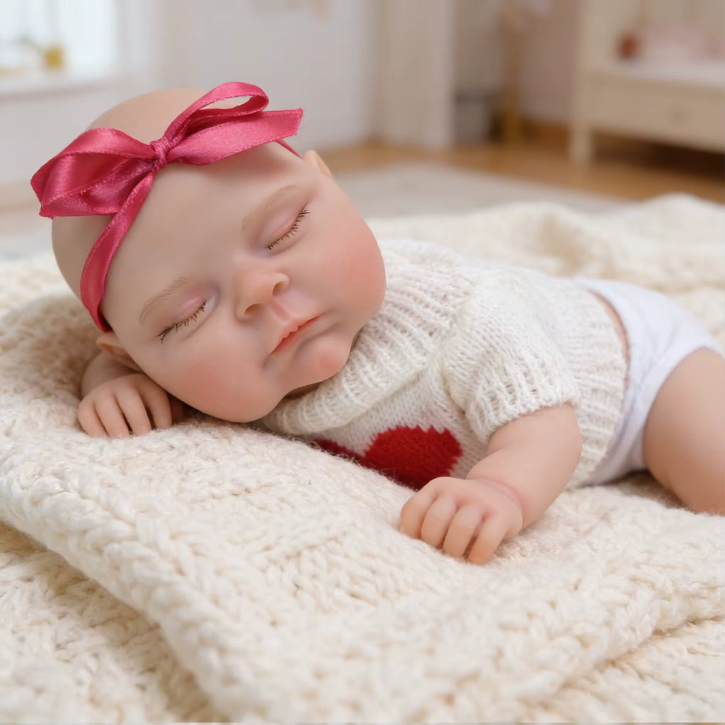 Lalka Reborn Peaches 12 cali – miękka lalka niemowlęca z pełnego silikonu