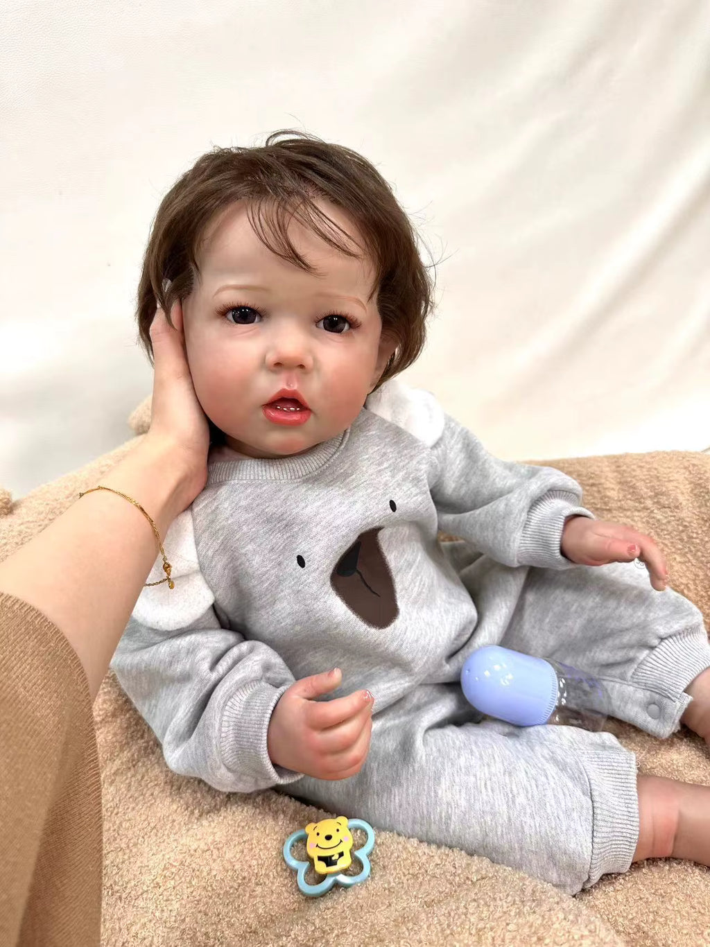 Lalka Reborn Willow 70 cm – realistyczne niemowlę z niebieskimi oczami