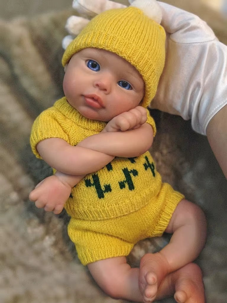 Lalka Reborn 33 cm – realistyczny chłopiec z miękkiego silikonu