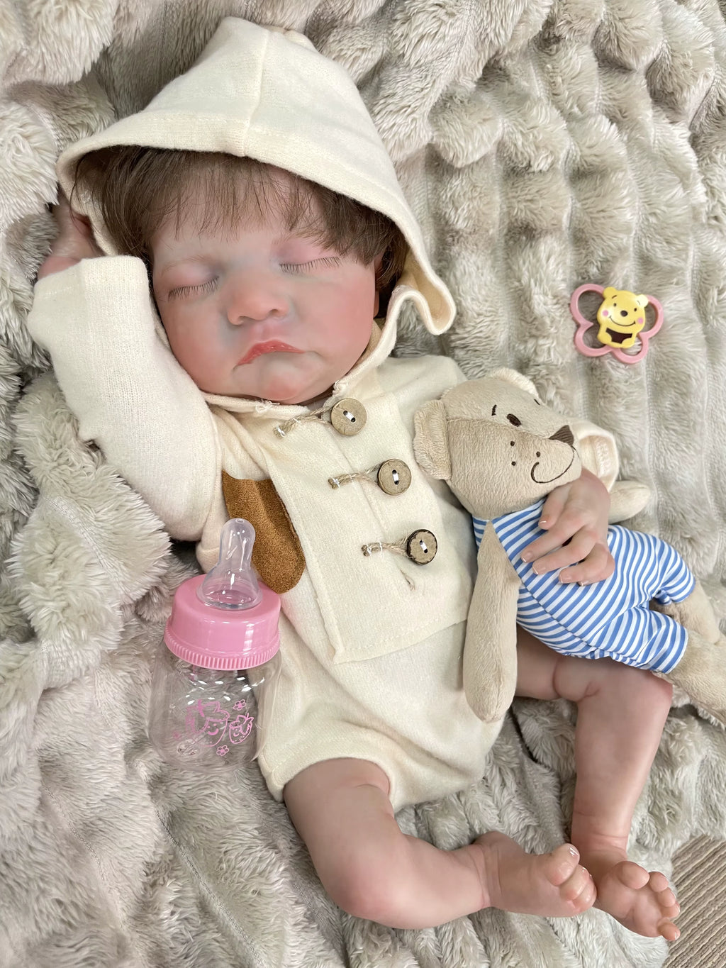 Lalka Reborn Riley 50 cm – realistyczne niemowlę z zamkniętymi oczami