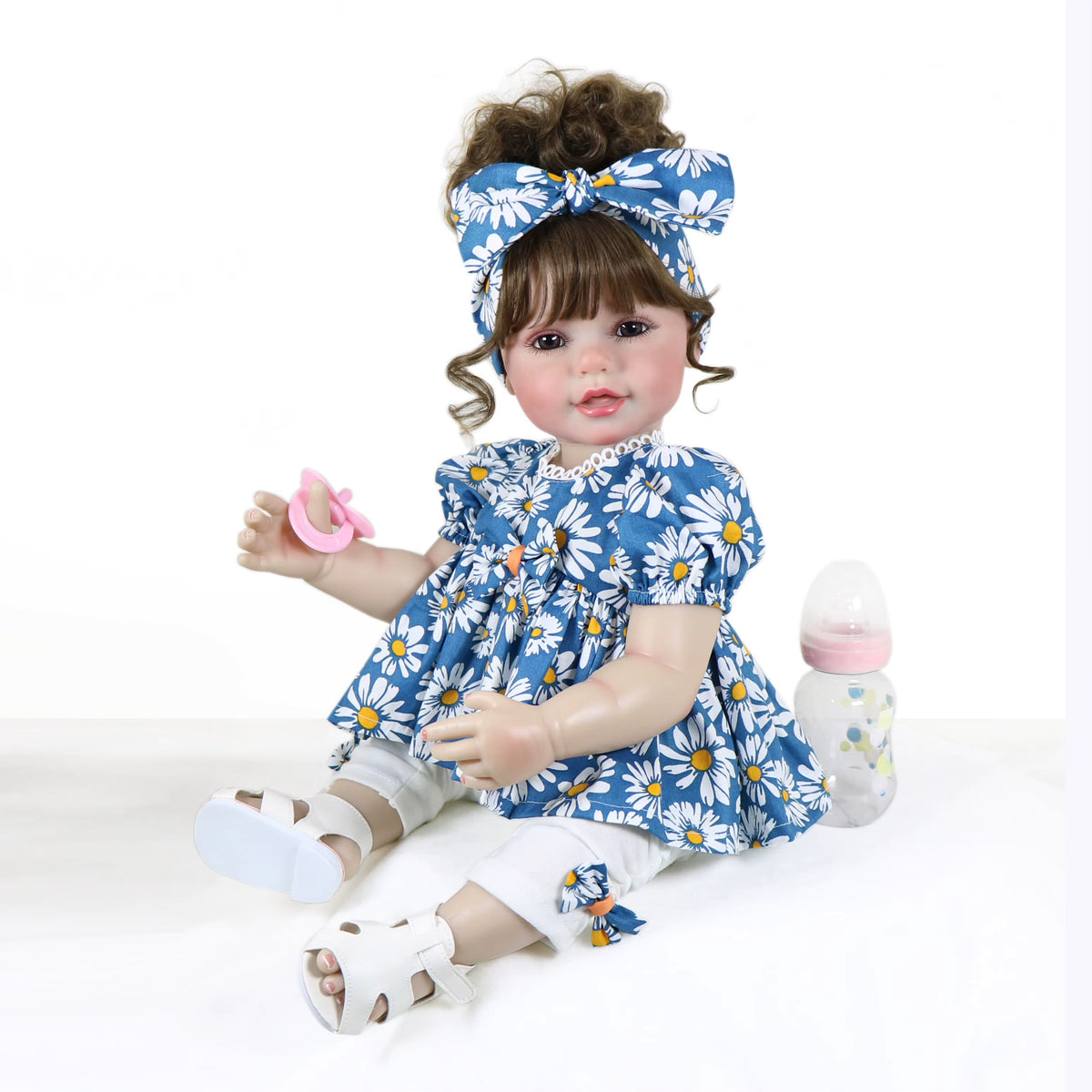 Daisy 56 cm – realistyczna lalka reborn z miękkiego winylu