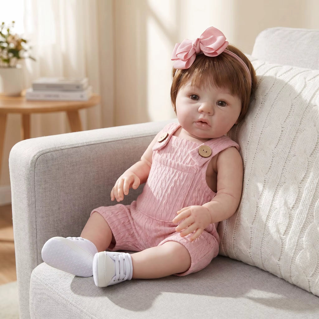 Lalka Reborn Sara 49 cm – realistyczna dziewczynka z miękkiego winylu