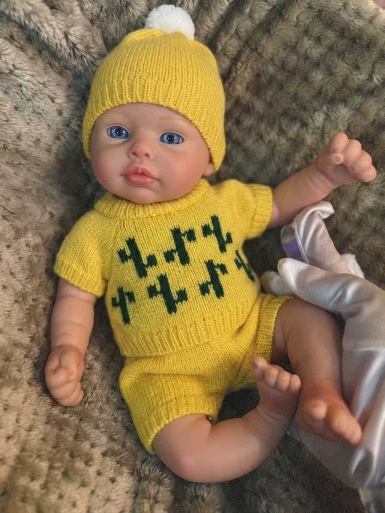 Lalka Reborn 33 cm – realistyczny chłopiec z miękkiego silikonu