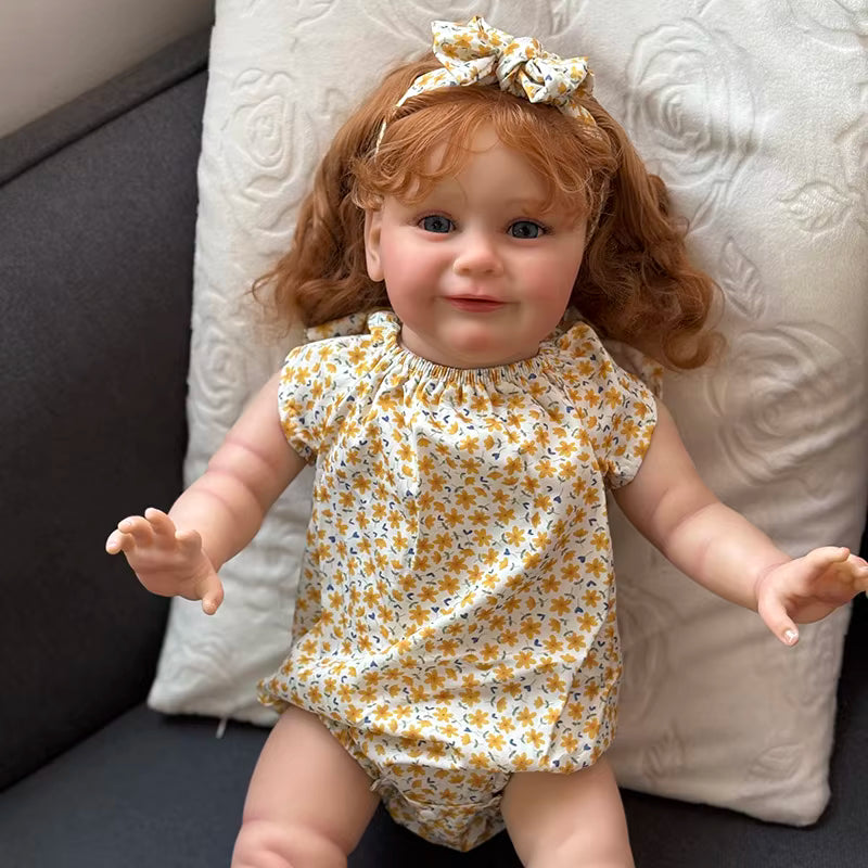 Zoe 60 cm – realistyczna lalka Reborn z ręcznie implantowanymi włosami