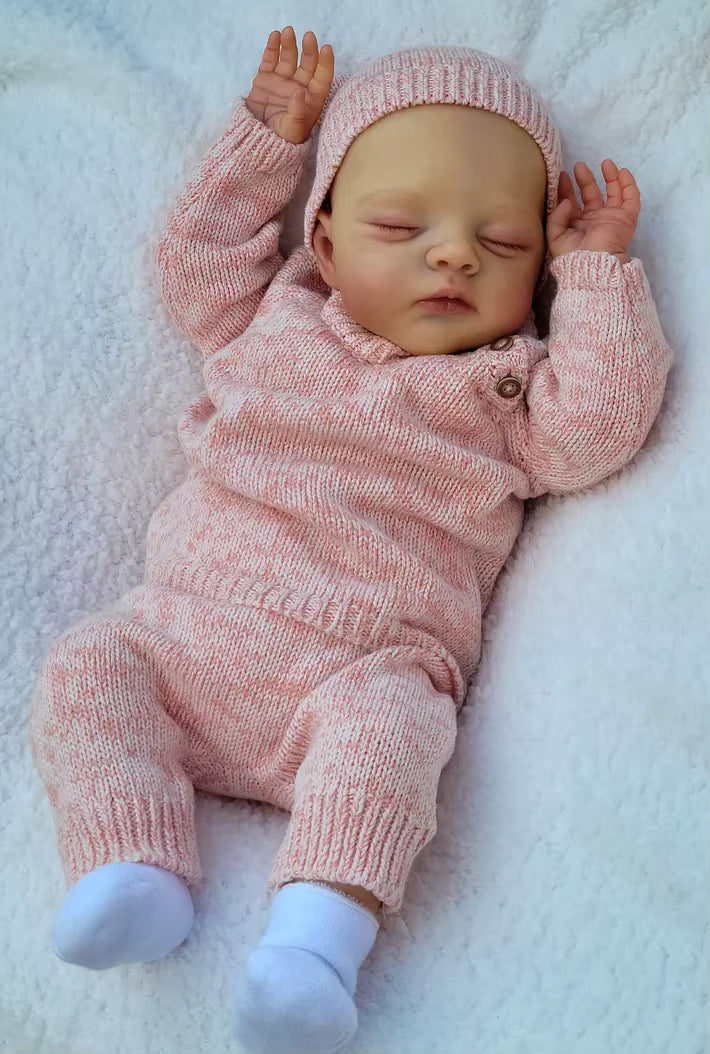Lalki Reborn Lily i Irys 48 cm – realistyczne bliźniaczki z miękkim materiałowym korpusem
