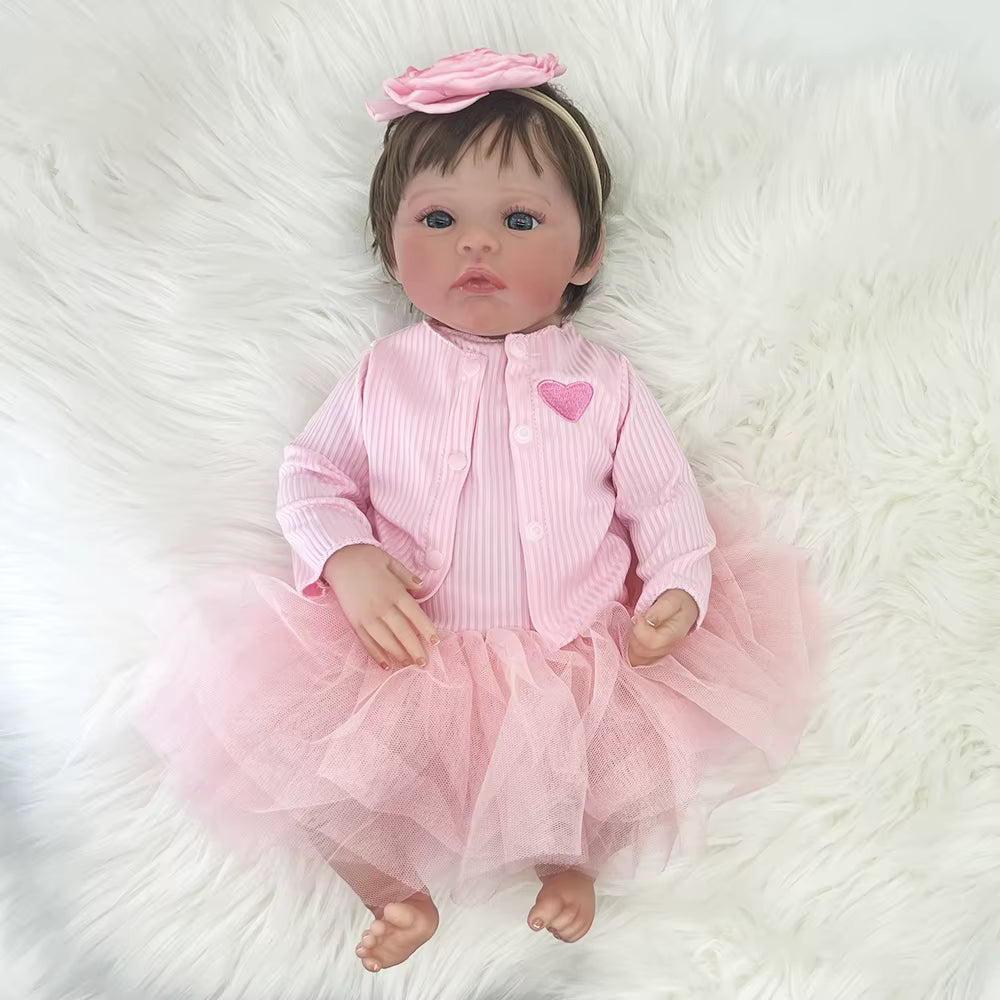 Lalka Reborn 48 cm – realistyczna dziewczynka z pełnego silikonu