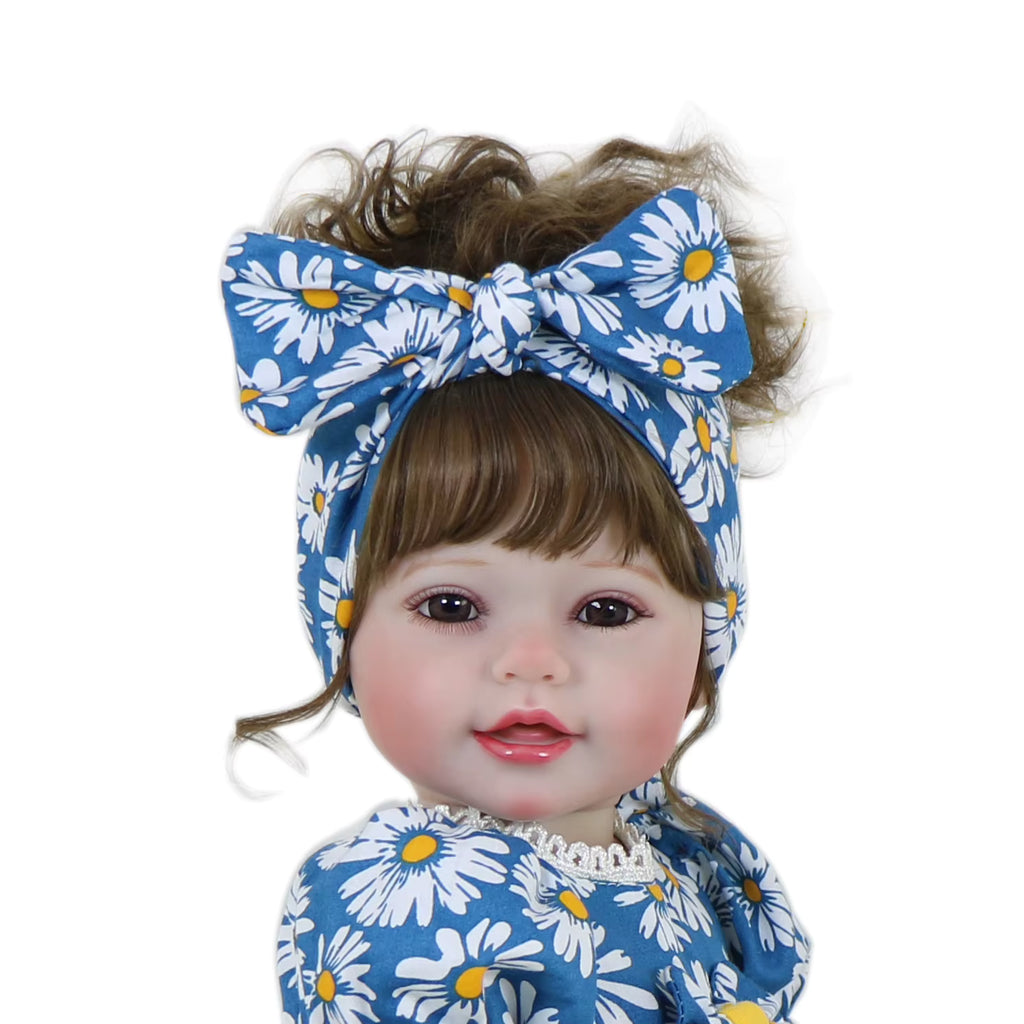 Daisy 56 cm – realistyczna lalka reborn z miękkiego winylu