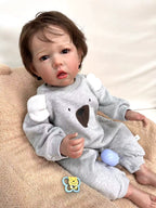 Lalka Reborn Willow 70 cm – realistyczne niemowlę z niebieskimi oczami