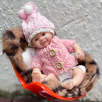 Lalka Reborn Viviene 15 cm – miniaturowa dziewczynka z niebieskimi oczami