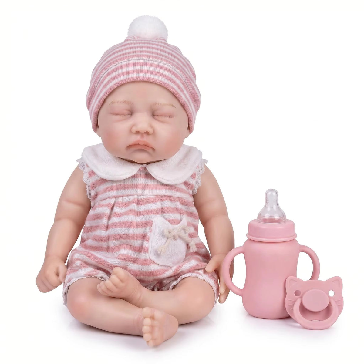 Lalka Reborn Rosie 32 cm – miękka lalka niemowlęca z pełnego silikonu