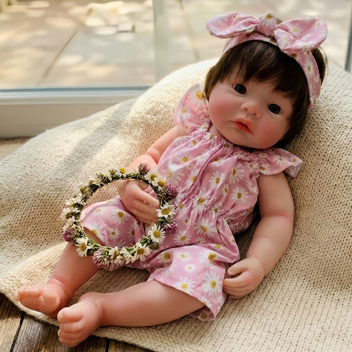 Lalka Reborn Meadow 47 cm – realistyczna dziewczynka z miękkiego silikonu