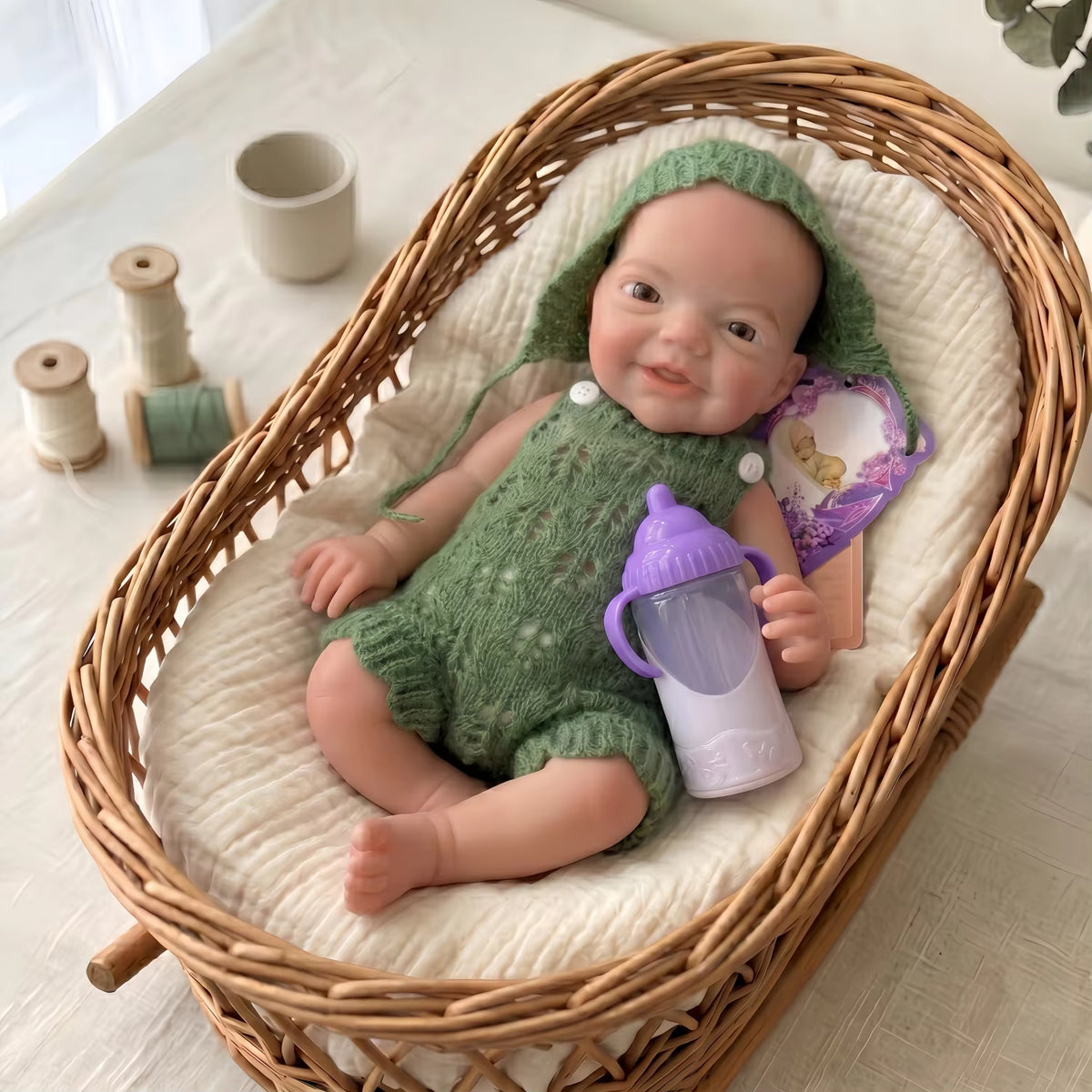Charlie 32–33 cm – realistyczny chłopiec reborn z pełnego silikonu