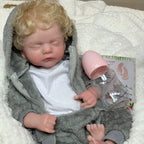 Sam 45 cm – realistyczna lalka reborn z miękkiego silikonu