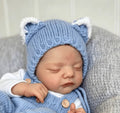 Lalka Reborn Sammy 45 cm – śpiące niemowlę z materiałowym korpusem