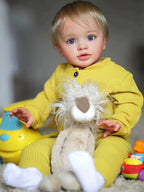 Lalka Reborn Pippa 66 cm – realistyczna dziewczynka z blond włosami