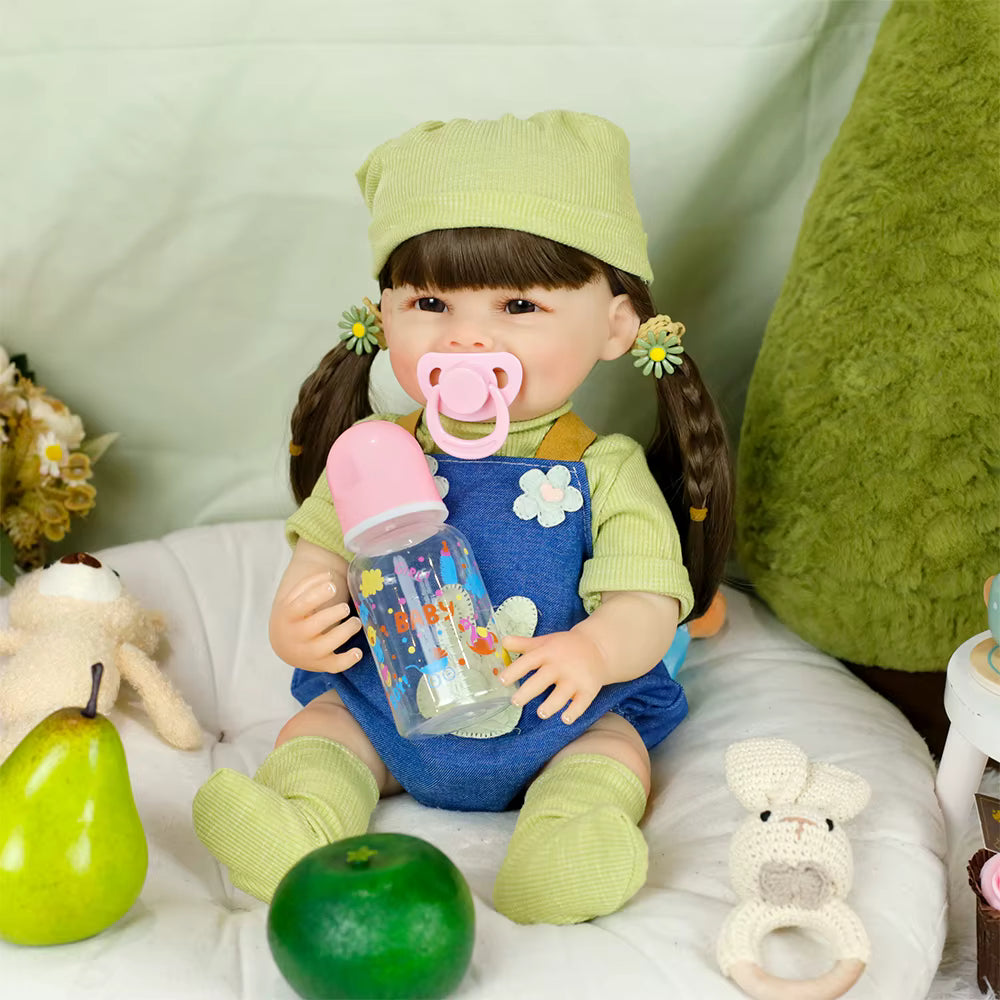 Lalka Reborn Raya 48 cm – realistyczna dziewczynka z pełnym winylowym ciałem