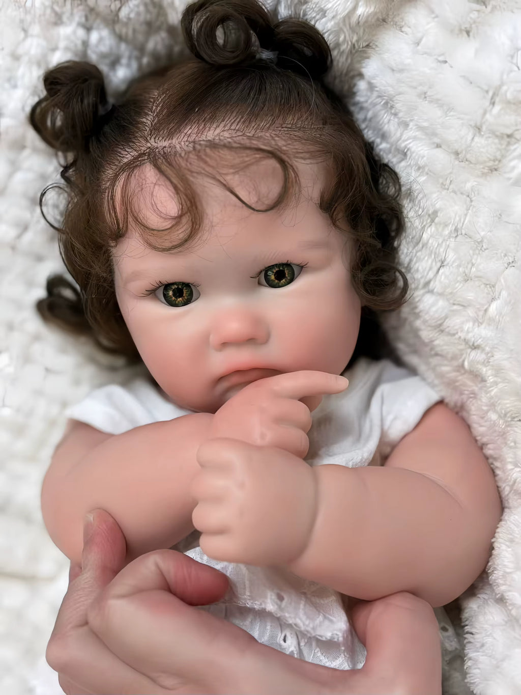 Lalka Reborn Charlotte 45 cm – silikonowa dziewczynka z otwartymi ustami