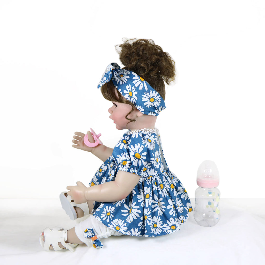 Daisy 56 cm – realistyczna lalka reborn z miękkiego winylu