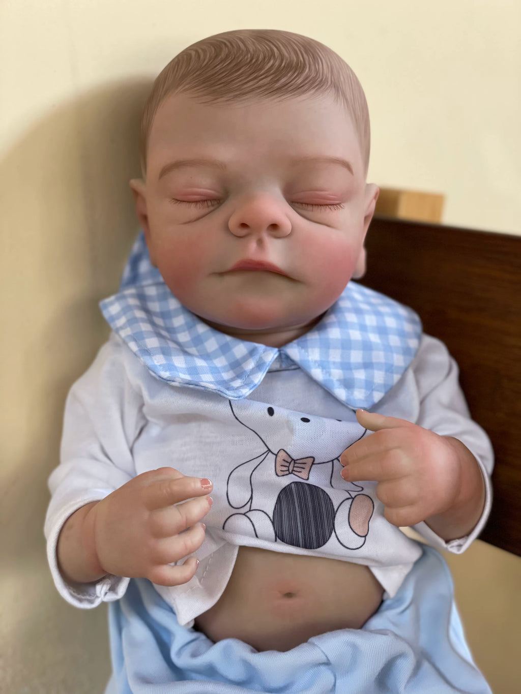 Lalka Reborn 48 cm – realistyczny chłopiec z pełnego miękkiego winylu