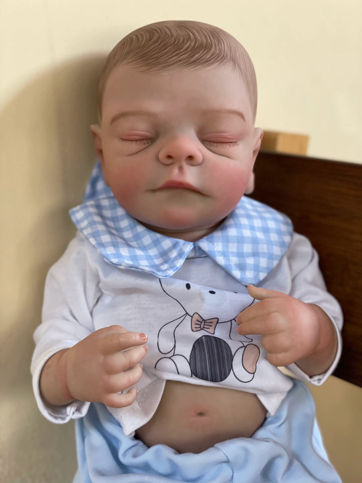 Lalka Reborn 48 cm – realistyczny chłopiec z pełnego miękkiego winylu