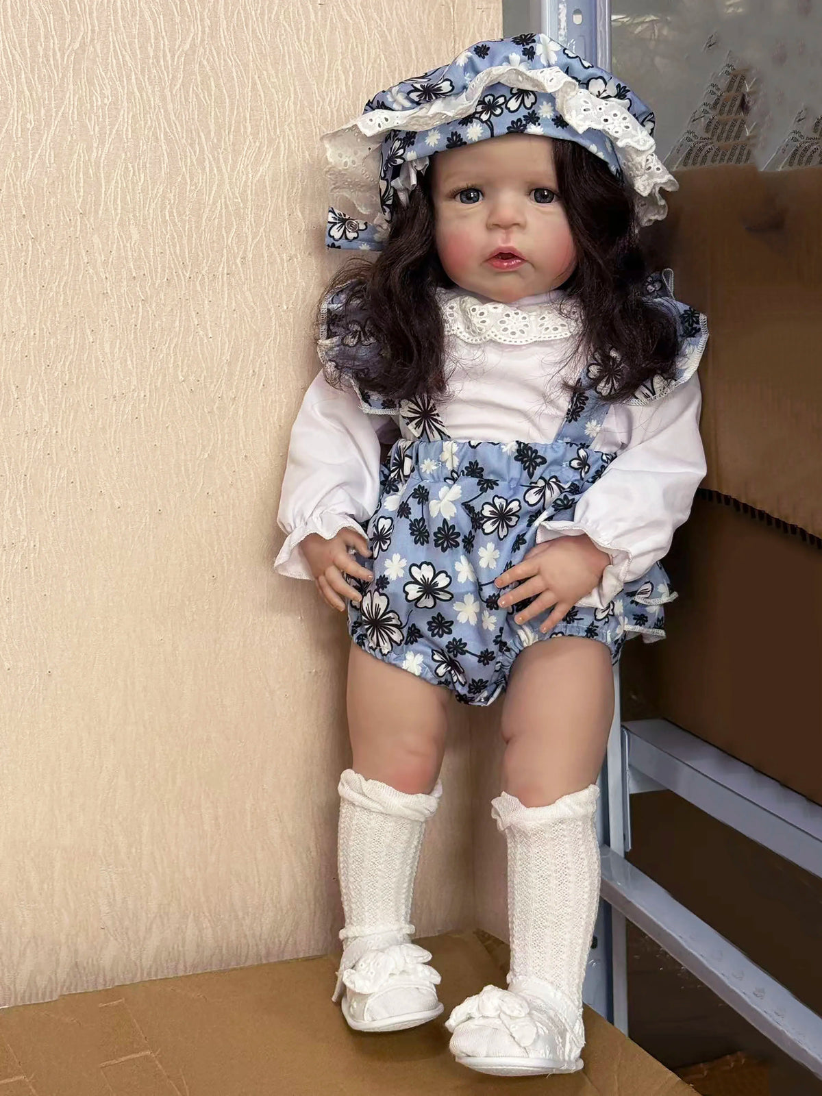 Lalka Reborn Sandie 60 cm – realistyczna lalka dziewczynka z miękkim korpusem