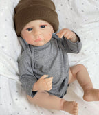 Realistyczne niemowlę z niebieskimi oczami Lalka reborn 50 cm
